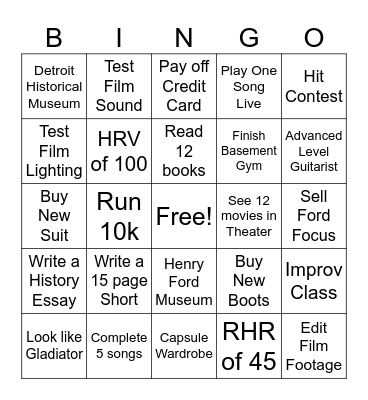 2025 BINGO Card