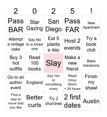 let's go girls Bingo Card