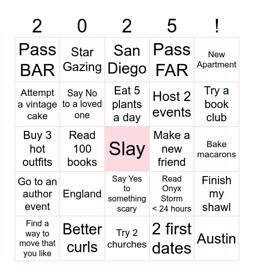 let's go girls Bingo Card