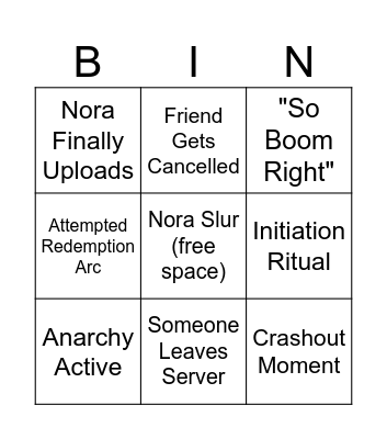 2025 HoC Bingo Card