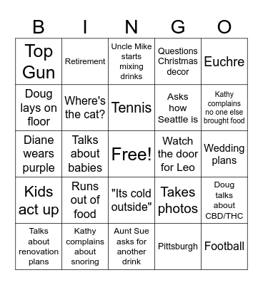 BBQ Bingo Card