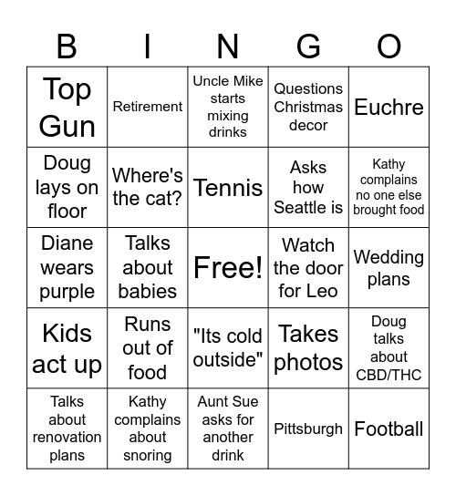 BBQ Bingo Card