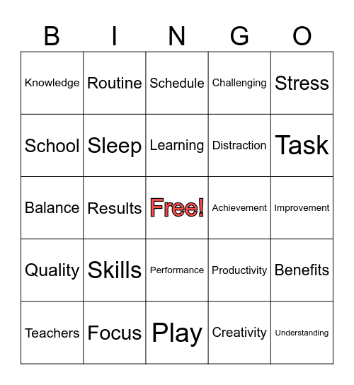 Should Students Do Homework? Bingo Card