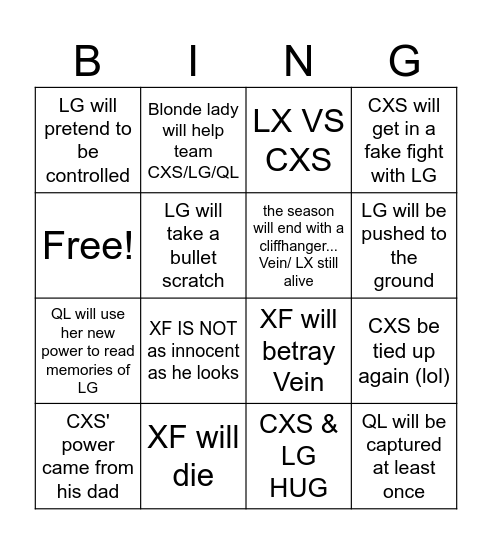 Link Click Predictions Bingo Card