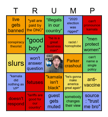 Parker Live Bingo Card