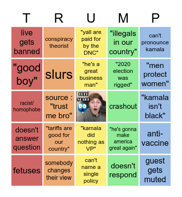 Parker Live Bingo Card