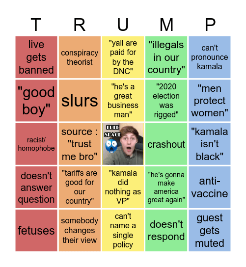 Parker Live Bingo Card