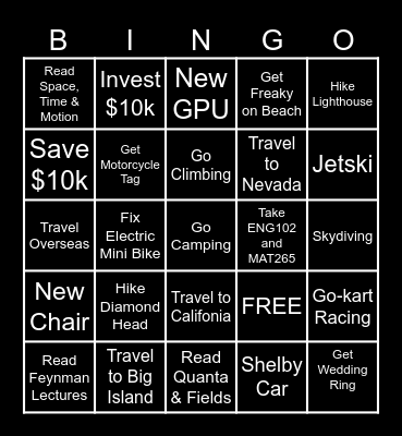 2025 Bingo Card