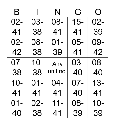 La Fiesta Mid Autumn Festival 2016 Bingo Card