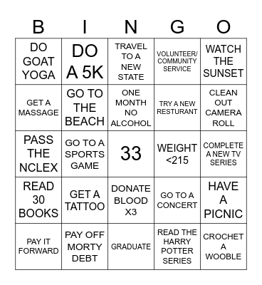 2025 BINGO Card