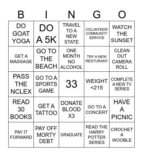 2025 BINGO Card