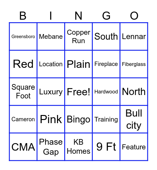 CMA Bingo Card