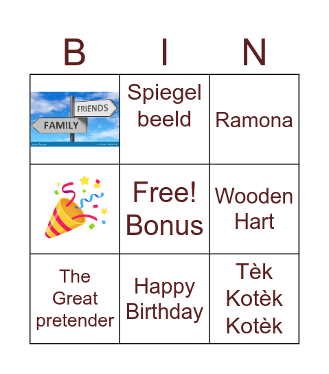 INGE 80 jaar Bingo Card