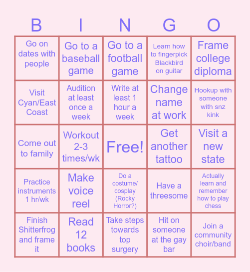 Isaac 2025 Bingo Card