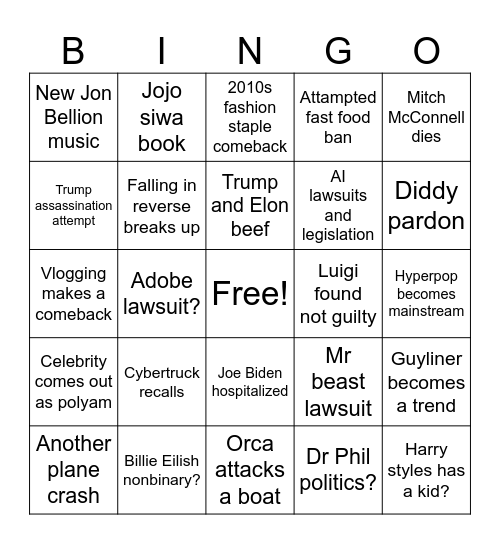 2024 BINGO Card