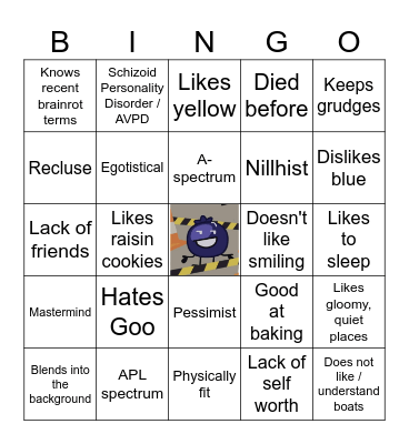 Blueberry kinnie bingo Card