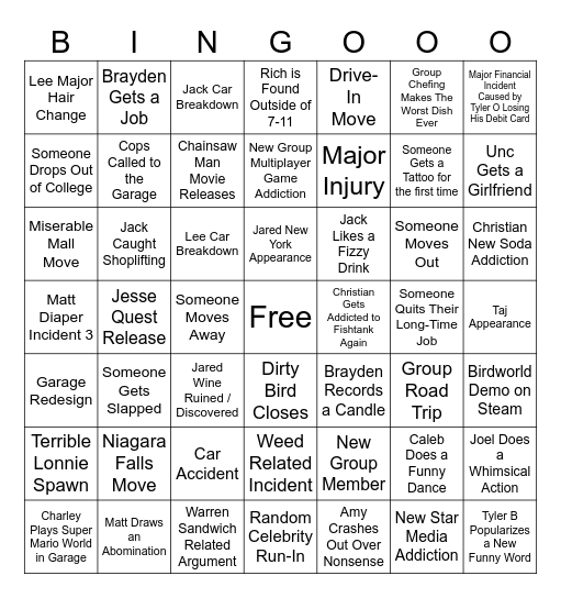 AGA 2025 Bingo Card