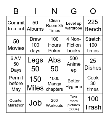 2025 Bingo Card