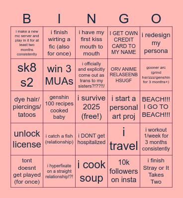 steph 2025 bingo time Bingo Card