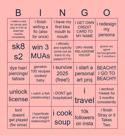 steph 2025 bingo time Bingo Card