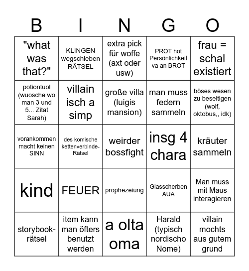 LEGENDARY Bingo Card