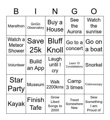 2025 Bingo Card