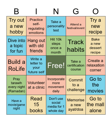 2025 Bingo Card