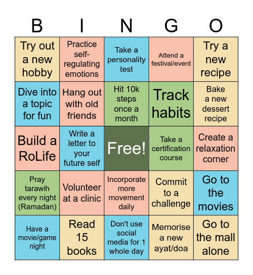 2025 Bingo Card