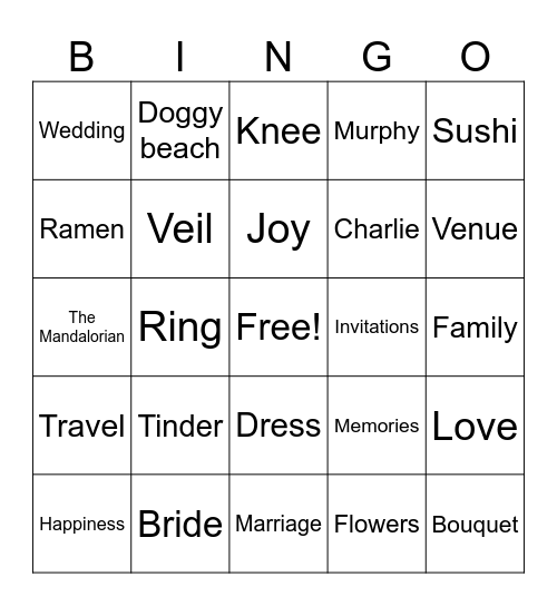 Perfect Matcha Bingo Card