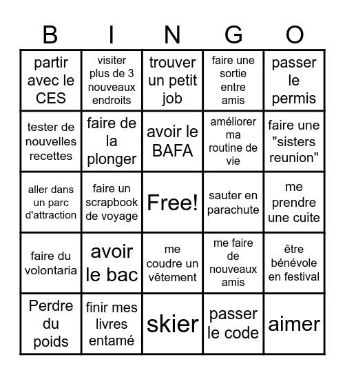 2025 BINGO Card