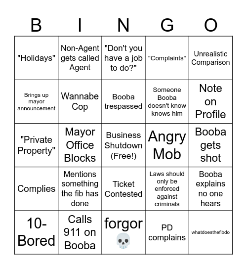 Business Shutdown Bonanza Bingo Card