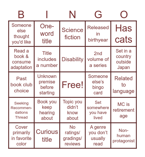 2025 Natively Bingo Card
