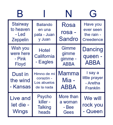 El bingo de Jorgito Bingo Card