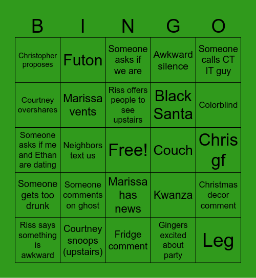 Work party 😵 🎄 Bingo Card