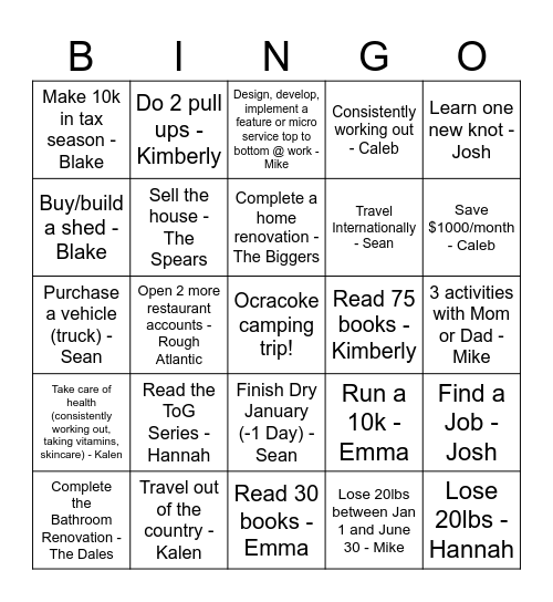 2025 FRIENDS BINGO Card