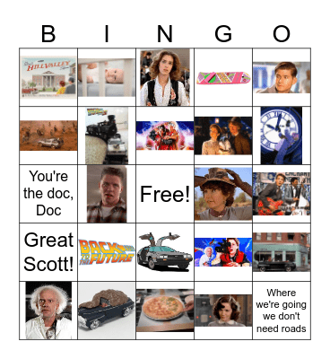 Back to the Future Bingo Card