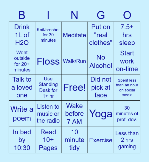 DAILY BINGO Card