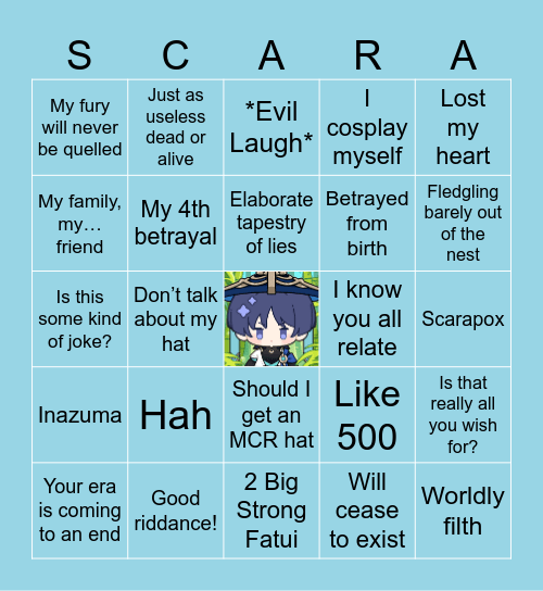 Wanderer Day Bingo Card