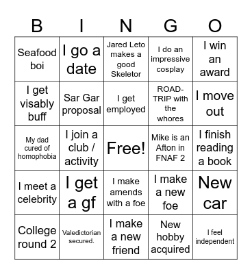 2025 BINGO!!! Bingo Card