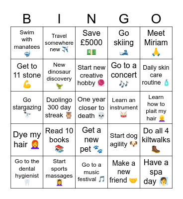 Bingo 2025 Bingo Card