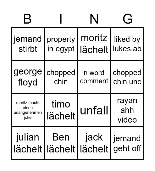 Reels Bingo Card