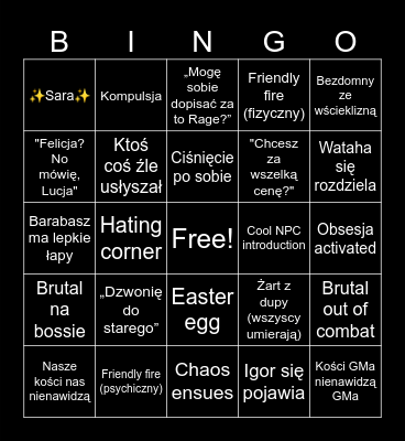 Wilkołak Kraków Bingo Card