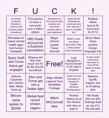 2025 Bingo Card