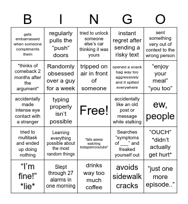 Random Bingo Card
