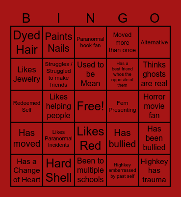 Poppy Kinnie Bingo Card