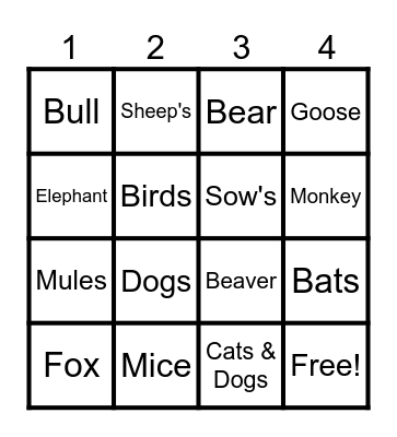 Bingo Trivia Bingo Card