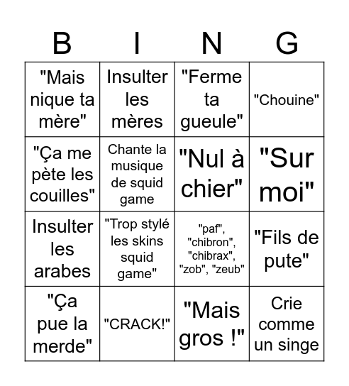 BO6 Bingo Card