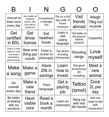 Yayyyy 2025.5 Bingo Card