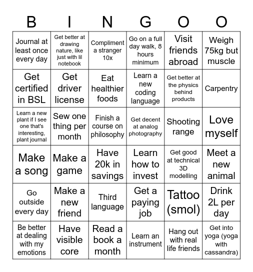 Yayyyy 2025.5 Bingo Card