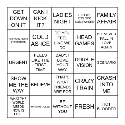 HOF 2024 Bingo Card